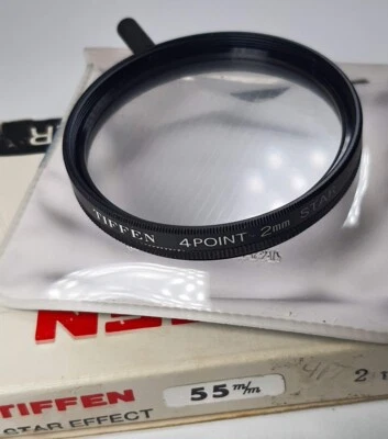 Tiffen  55mm Star 4 Star-4 4PT Effect Glass Lens Filter  55 mm Genuine E-55 - Image 1 of 4