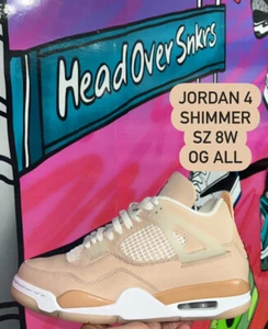 NIKE AIR JORDAN 4 SHIMMER RETRO OG DJ0675-200 SZ 8W RARE VHTF AUTHENTIC VTG BOX - Picture 1 of 5