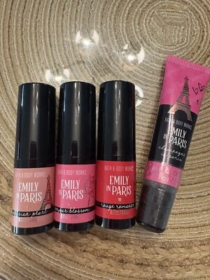 4 Bath and Body Works EMILY IN PARIS NWT LIPSTICK LIP GLOSS Set - Image 1 of 4