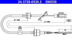 ✅For ATE 24.3728-0530.2 Clutch Cable ⭐Top Seller⭐ - Picture 1 of 7