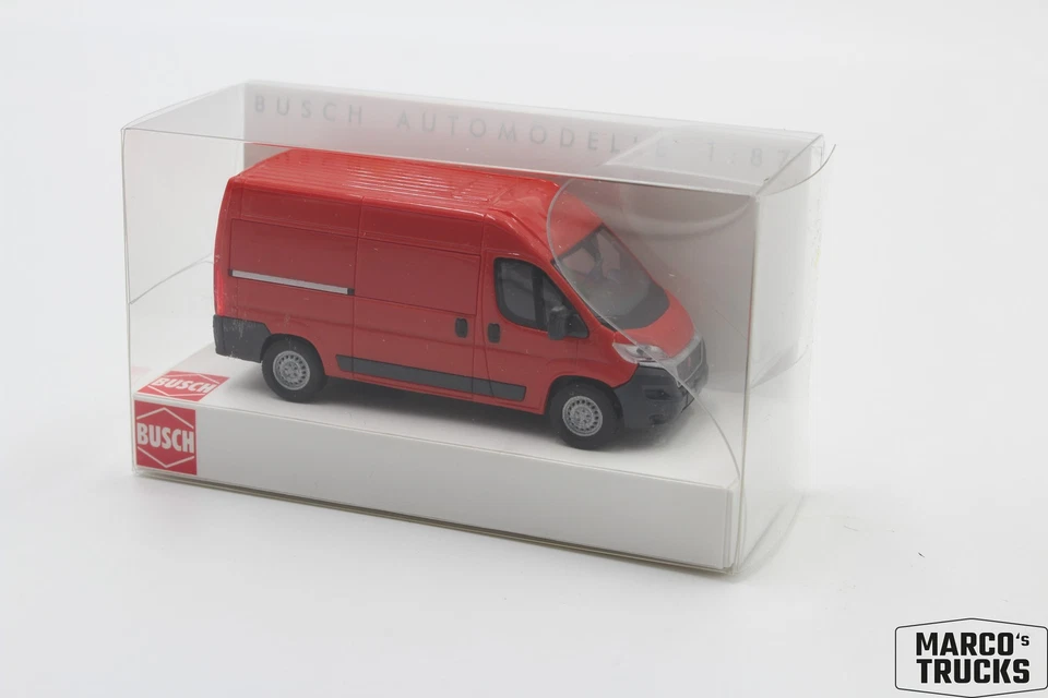 Busch Fiat Ducato Red No. 54601 1:87 /BUN252 - Image 1 of 1
