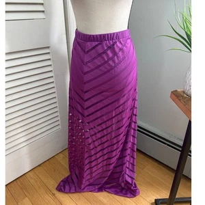 Maxi Falda Mujer BONGO Púrpura Semi Transparente Elastizada Informal Festival Retro Y2K | 3X - Imagen 1 de 9