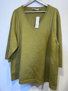 Soft Surroundings Women’s Tunic Forsythe Sweater 3X Amber Green 3/4 Sleeves - Picture 1 of 11