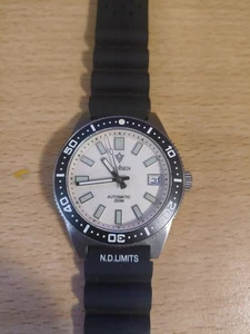 ⚪️ - Orologio Automatico Cadisen  38mm Subacqueo Diver 200MT Bianco - Foto 1 di 4
