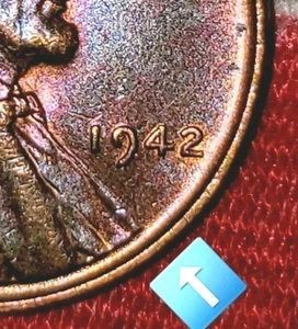 1942 Lincoln Wheat Penny. Rim Error Beauty. Plus Free  - Picture 1 of 4