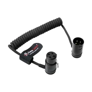 Low-Profile XLR 3 Pin Male to Female Ultra-Flexible Coiled Cable - Picture 1 of 7