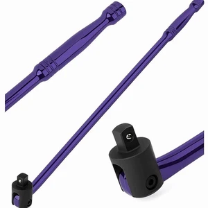 600mm Breaker Bar 1/2" Drive – Heavy Duty Cr-V | Purple Flexi Knuckle Socket Too - Picture 1 of 6