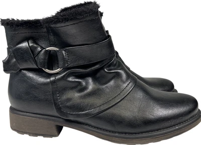 Baretraps Women’s Black Season Faux Fur Lined Side Zip Ankle Boots - 9.5 - Image 1 of 4