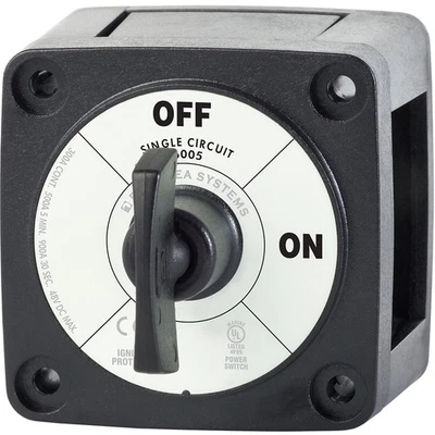 Blue Sea 6005200 Battery Switch Single Circuit ON-OFF Black 6005200 Boat Marine - Image 1 of 4