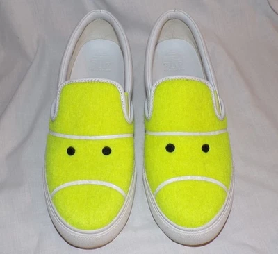 TORY BURCH Sport ~Mr. Grumpy~ Felt & Leather Tennis Ball Sneakers Womens 8.5 M - Image 1 of 4