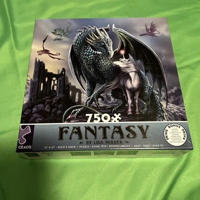 Ceaco Puzzle Fantasy By Lisa Parker 750 Pieces With Bonus New In Sealed Box - Image 1 of 3