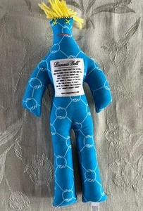 Dammit Doll Blue Tied in knots rope print  14” Blonde  Stress Relief Therapy - Picture 1 of 5
