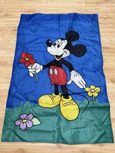 VINTAGE DISNEY MICKEY MOUSE SPRING SUMMER FLOWERS VERTICAL OUTDOOR FLAG 1990s - Picture 1 of 3