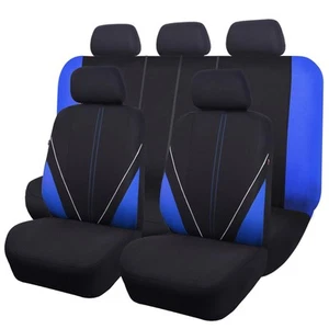 car seat Covers Fashion Sporty Full Set Pipping Front Rear Bench Protectors R... - Picture 1 of 9