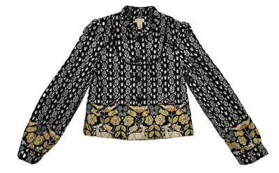 Chaqueta corta acolchada Anthropologie Elevenses Yardbird talla 6 forrada artística boho Foto 1 de 4