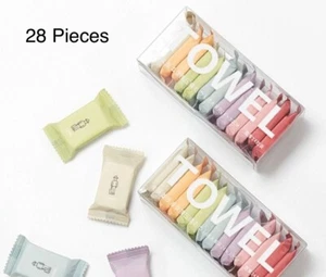 28 Pcs Portable Face Towel Disposable Water Wet Wipes Compressed Travel Towel ✅ - Picture 1 of 6