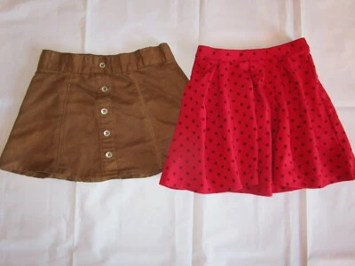 2 skirts~ Land's End red polka dot and The Children's Place faux suede size 4 - Изображение 1 из 4