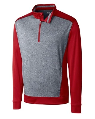 Cutter & Buck Performance Relay Grey w/Red trim 1/2 Zip Pullover Top SZ: 2XB 2XL - Image 1 of 3