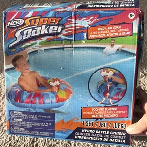 NERF Super Soaker Hydro Battle Cruiser Ride-On Inflatable Pool Float - Picture 1 of 2