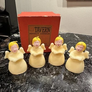 Vintage Tavern Novelty Christmas Small Angels Socony Vacuum Oil Company - Picture 1 of 7