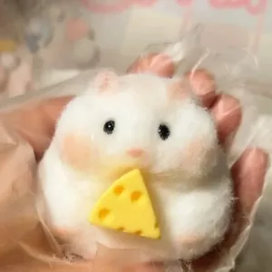 Taba Squishy Toy, Mushy Silicone Mochi Fuzzy Cute Hamster Handmade Fidget Stress - Picture 1 of 6