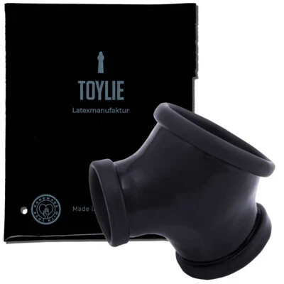 Frei Haus: Toylie Latex Penishülle Gil Schwarz ohne Schaft, 4.5cm, Latexkleidung