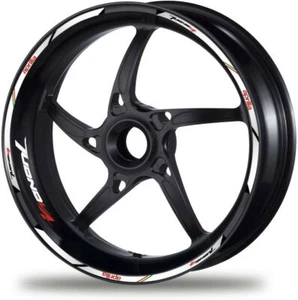 Aprilia Tuono V4 factory moto wheel decals rim stickers Laminated WHITE - Picture 1 of 2