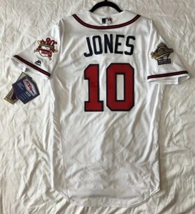 AUTHENTIC MAJESTIC CHIPPER JONES 40 MEDIUM ATLANTA BRAVES FLEX BASE Jersey - Picture 1 of 4