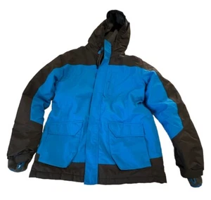 Lands End Squall Jacket Winter Coat Boys L Grow Along Waterproof Lined Hood Warm - Picture 1 of 12