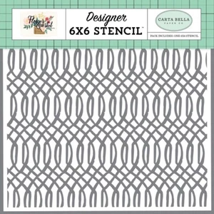 Jardín Geométrico - Carta Bella Designer 6x6 Stencil Scrapbook Mercado de Flores - Imagen 1 de 1