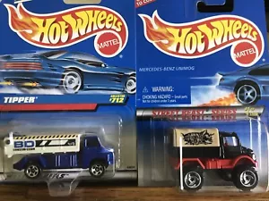97 Hot Wheels Street Beast Unimog & 98 Tipper Truck NIP - Picture 1 of 8