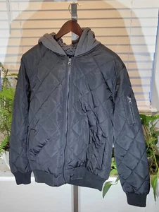 Ring of Fire Black Diamond Quilt Pattern Coat Mens Size M Medium - Picture 1 of 3