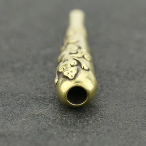Brass Vintage Animal Pattern Pipe Cigarette Holder Filter Cigarette Pipe Holder - Picture 1 of 6
