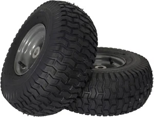 New 2PK 15x6.00-6" Front Tire Assembly Replacement for Craftsman Riding Mowers - Picture 1 of 7