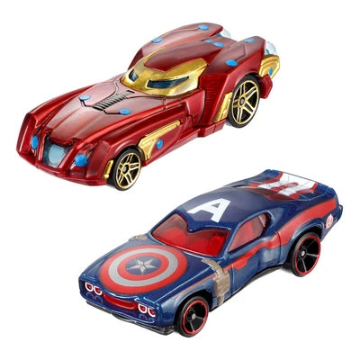 Hot Wheels Marvel Civil War IRON MAN & CAPTAIN AMERICA 1:64 Scale Die-cast Cars - Image 1 of 4