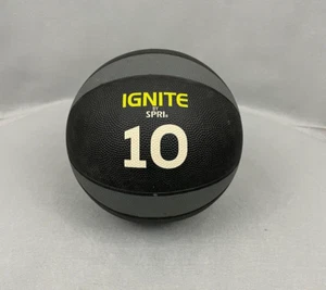 Ignite Medicine Ball 10LB SPRI Black Grey Exercise Fitness Youth Adult Sport - Picture 1 of 5