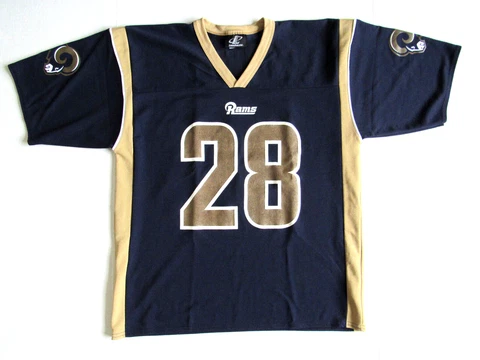 Marshall Faulk St Louis Rams #28 Football Jersey Men's Size L Logo Athletic Cover