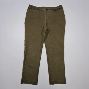 Mulberry Womens Trousers Khaki Green 16 UK Mid Rise Straight Stretch Pants - Picture 1 of 11