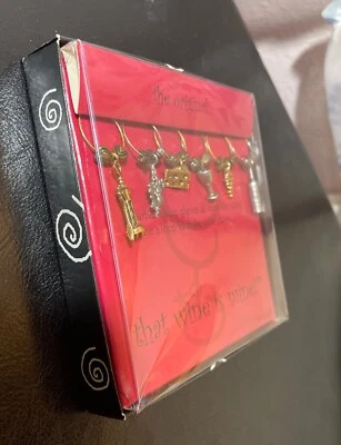 原装...那酒是我的! ™ 葡萄酒玻璃饰品,6 件套带葡萄园主题 — 第 1/3 张图片