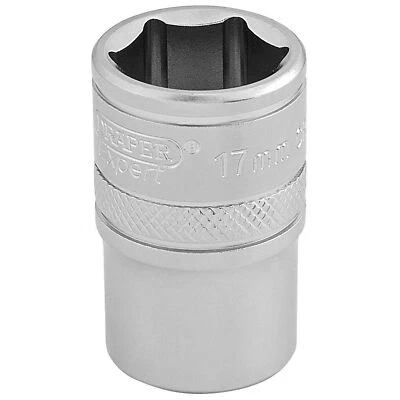 Draper Expert Quality Chrome 1/2" Square Drive 6 Point Metric Socket - 17mm - Image 1 of 4