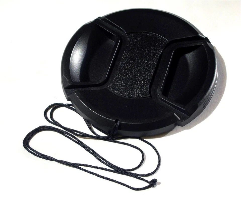 55MM CENTRE PINCH AND GRIP LENS CAP COVER FITS CANON SONY NIKON OLYMPUS FUJI - Image 1 of 1