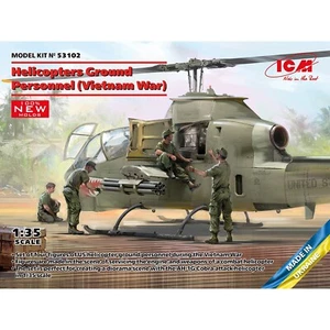ICM53102 Scale 1:35 Helicopters Ground Personnel (Vietnam War) Plastic Model Kit - Picture 1 of 12