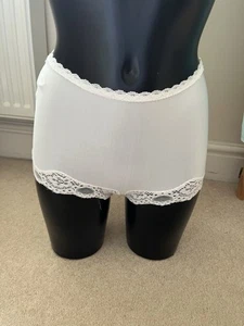 Vintage St Michael Pink White Briefs Panties 10-12 (K23) - Imagen 1 de 5