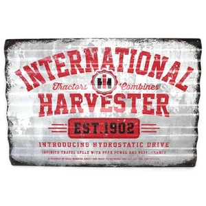 International Harvester 23.5" x 17.5" Corrugated Tin Sign, DE-COFARM - Picture 1 of 3