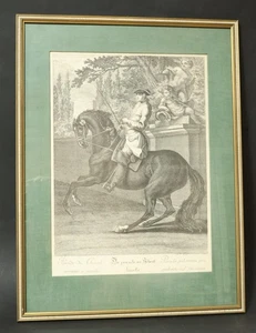 Vieux Image Johann Elias Ridinger Parade Entrejambe Stich ? Cheval Dressage - Picture 1 of 11