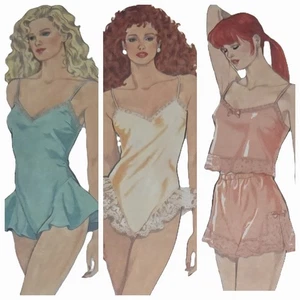 1980s Lingerie Camisole Bodysuit French Knickers Simplicity 8393 Sewing Pattern - Picture 1 of 3