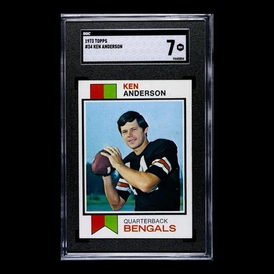 1973 Topps #34 Ken Anderson Rookie RC SGC 7 NM ~ Cinncinnati Bengles HOF - Image 1 of 3