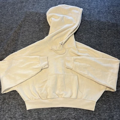 Sudadera con Capucha Recortada Levi's Pullover Y2K Cómoda Informal Beige Talla M Foto 1 de 4