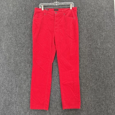 Talbots Pants Womens 12P Red Corduroy Straight Leg Curvy Stretch Five Pocket - Image 1 of 4