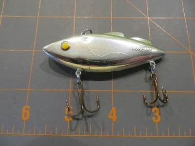 Cebo sin labios Bill Norman vintage - verde y cromo - 3 pulgadas Foto 1 de 4